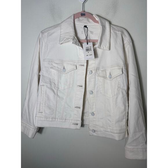 NWT 7 for all Mankind Off White Denim Jacket Sz M - Picture 1 of 3